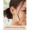 image11 Pairs Surgical Steel Earrings Sets for Multiple Piercing Lightweight Small Huggie Hoop Earrings CZ Stud Earrings for Women Cartilage Trendy Hypoallergenic free combinationgoldsilverroesGold