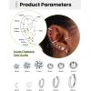 image11 Pairs Surgical Steel Earrings Sets for Multiple Piercing Lightweight Small Huggie Hoop Earrings CZ Stud Earrings for Women Cartilage Trendy Hypoallergenic free combinationgoldsilverroesSilver