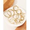 image11 Pairs Womens Gold Hoop Earrings Set 18K Thick Gold Plated Twisted Hoop Earrings Women Gift Lightweight GoldA003