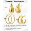 image11 Pairs Womens Gold Hoop Earrings Set 18K Thick Gold Plated Twisted Hoop Earrings Women Gift Lightweight GoldA005