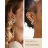image11 Pairs Womens Gold Hoop Earrings Set 18K Thick Gold Plated Twisted Hoop Earrings Women Gift Lightweight GoldA006