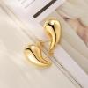 image11 Pairs Womens Gold Hoop Earrings Set 18K Thick Gold Plated Twisted Hoop Earrings Women Gift Lightweight GoldA009