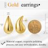image11 Pairs Womens Gold Hoop Earrings Set 18K Thick Gold Plated Twisted Hoop Earrings Women Gift Lightweight GoldA009