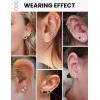 image12 Pairs Silver Earrings Surgical Steel Earrings Womens Earrings Hypoallergenic Earrings Set Mens Earrings 12 Colors CubicZirconia Studs EarringsA004black and white
