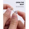 image12 Pairs Silver Earrings Surgical Steel Earrings Womens Earrings Hypoallergenic Earrings Set Mens Earrings 12 Colors CubicZirconia Studs EarringsA005black and white