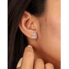 image12 Pairs Silver Earrings Surgical Steel Earrings Womens Earrings Hypoallergenic Earrings Set Mens Earrings 12 Colors CubicZirconia Studs EarringsA005black and white