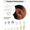 image13 Pairs Surgical Steel Earrings Sets for Multiple Piercing Lightweight Small Huggie Hoop Earrings CZ Stud Earrings for Women Cartilage Trendy Hypoallergenic free combinationgoldsilverroes GoldGold