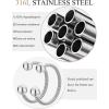 image20G Nose Rings 316L Stainless Steel Hoop L Shape Nose Studs Nose Screw Bone Silver Pack for Women Men 38PcsA001Silver