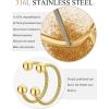image20G Nose Rings 316L Stainless Steel Hoop L Shape Nose Studs Nose Screw Bone Silver Pack for Women Men 38PcsA002Gold