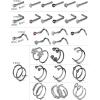 image20G Nose Rings 316L Stainless Steel Hoop L Shape Nose Studs Nose Screw Bone Silver Pack for Women Men 38PcsA003Black