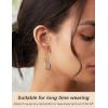 image2Pairs Lightweight Teardrop Hoop Earrings for Women  18k Gold Plated Large Small Size Oval Pull Through Hoop Earrings Teen Gift High Polished Statement Jewelry for WomenSilver