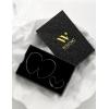 image2Pairs Lightweight Teardrop Hoop Earrings for Women  18k Gold Plated Large Small Size Oval Pull Through Hoop Earrings Teen Gift High Polished Statement Jewelry for WomenBlack