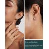 image5 Pairs Set Ladies Titanium Earrings AntiAllergy Earrings Noble and Classic Acid and Alkali Resistant Antioxidant No Fading 37mm