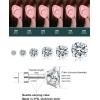 image6 Pairs Hypoallergenic Cubic Zirconia Earrings Allergenic Earrings Flat Back Studs Cartilage Fashion Surgical Steel Screw EarringsA001Silver