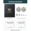 image6 Pairs Hypoallergenic Cubic Zirconia Earrings Allergenic Earrings Flat Back Studs Cartilage Fashion Surgical Steel Screw EarringsA002Gold