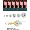 image6 Pairs Hypoallergenic Cubic Zirconia Earrings Allergenic Earrings Flat Back Studs Cartilage Fashion Surgical Steel Screw EarringsA002Gold