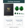 image6 Pairs Hypoallergenic Cubic Zirconia Earrings Allergenic Earrings Flat Back Studs Cartilage Fashion Surgical Steel Screw EarringsA007Green