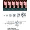 image6 Pairs Stud Earrings Set Hypoallergenic Cubic Zirconia 316L Earrings Stainless Steel CZ Earrings 38mm Steel colorA001silver