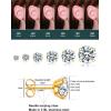 image6 Pairs Stud Earrings Set Hypoallergenic Cubic Zirconia 316L Earrings Stainless Steel CZ Earrings 38mm Steel colorA002gold