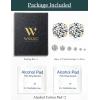 image6 Pairs Stud Earrings Set Hypoallergenic Cubic Zirconia 316L Earrings Stainless Steel CZ Earrings 38mm Steel colorA002gold