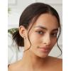 image6 Pairs Stud Earrings Set Hypoallergenic Cubic Zirconia 316L Earrings Stainless Steel CZ Earrings 38mm Steel colorA002gold
