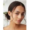 image6 Pairs Stud Earrings Set Hypoallergenic Cubic Zirconia 316L Earrings Stainless Steel CZ Earrings 38mm Steel colorA003Rose Gold