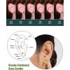 image6 Pairs Stud Earrings Set Hypoallergenic Cubic Zirconia 316L Earrings Stainless Steel CZ Earrings 38mm Steel colorA004Yellow
