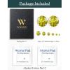image6 Pairs Stud Earrings Set Hypoallergenic Cubic Zirconia 316L Earrings Stainless Steel CZ Earrings 38mm Steel colorA004Yellow