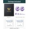 image6 Pairs Stud Earrings Set Hypoallergenic Cubic Zirconia 316L Earrings Stainless Steel CZ Earrings 38mm Steel colorA009Light Purple