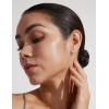 image6 Pairs Stud Earrings Set Hypoallergenic Cubic Zirconia 316L Earrings Stainless Steel CZ Earrings 38mm Steel colorA009Light Purple