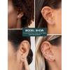 image6 Pairs Stud Earrings Set Hypoallergenic Cubic Zirconia 316L Earrings Stainless Steel CZ Earrings 38mm Steel colorA010Champagne Color