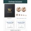 image6 Pairs Stud Earrings Set Hypoallergenic Cubic Zirconia 316L Earrings Stainless Steel CZ Earrings 38mm Steel colorA010Champagne Color