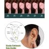 image6 Pairs Stud Earrings Set Hypoallergenic Cubic Zirconia 316L Earrings Stainless Steel CZ Earrings 38mm Steel colorA010Champagne Color