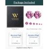 image6 Pairs Stud Earrings Set Hypoallergenic Cubic Zirconia 316L Earrings Stainless Steel CZ Earrings 38mm Steel colorA011Pink