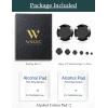 image6 Pairs Stud Earrings Set Hypoallergenic Cubic Zirconia 316L Earrings Stainless Steel CZ Earrings 38mm Steel colorA012Black