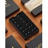 image6 Pairs Stud Earrings Set Hypoallergenic Cubic Zirconia 316L Earrings Stainless Steel CZ Earrings 38mm Steel colorA012Black