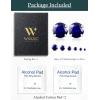 image6 Pairs Stud Earrings Set Hypoallergenic Cubic Zirconia 316L Earrings Stainless Steel CZ Earrings 38mm Steel colorA013Blue