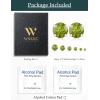 image6 Pairs Stud Earrings Set Hypoallergenic Cubic Zirconia 316L Earrings Stainless Steel CZ Earrings 38mm Steel colorA015Light Green