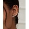 image6 Pairs Stud Earrings Set Hypoallergenic Cubic Zirconia 316L Earrings Stainless Steel CZ Earrings 38mmA002Rose Gold