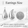 imageChunky Silver Hoop Earrings for Women Lightweight Drop Hoops Hypoallergenic Silver Plated Earrings Fashion Jewelry for Women Silver
