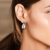 imageChunky Silver Hoop Earrings for Women Lightweight Drop Hoops Hypoallergenic Silver Plated Earrings Fashion Jewelry for Women Silver
