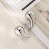 imageChunky Silver Hoop Earrings for Women Lightweight Drop Hoops Hypoallergenic Silver Plated Earrings Fashion Jewelry for Women Silver