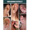 imageCubic Zirconia Hypoallergenic Womens Earrings Mens Earrings Womens Earrings Cartilage Fashion Surgical Steel Screw Earrings 6 PairsA001Silver