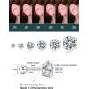 imageCubic Zirconia Hypoallergenic Womens Earrings Mens Earrings Womens Earrings Cartilage Fashion Surgical Steel Screw Earrings 6 PairsA001Silver