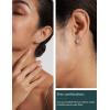imageCubic Zirconia Hypoallergenic Womens Earrings Mens Earrings Womens Earrings Cartilage Fashion Surgical Steel Screw Earrings 6 PairsA001Silver