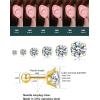 imageCubic Zirconia Hypoallergenic Womens Earrings Mens Earrings Womens Earrings Cartilage Fashion Surgical Steel Screw Earrings 6 PairsA003Gold