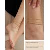 imageGold Ankle Bracelets for Women 14k Gold Waterproof Layered Link Chain Anklets Set Jewelry Gift Adjustable SizeB3PCSGOLD