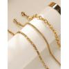 imageGold Ankle Bracelets for Women 14k Gold Waterproof Layered Link Chain Anklets Set Jewelry Gift Adjustable SizeC3PCSGOLD
