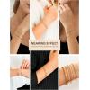 imageGold Bracelet Sets for Women 14k Gold Plated Layered Stack Adjustable Chain Bracelet for Women Trendy 3Pcs