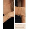 imageGold Bracelet Sets for Women 14k Gold Plated Layered Stack Adjustable Chain Bracelet for Women Trendy 3Pcs